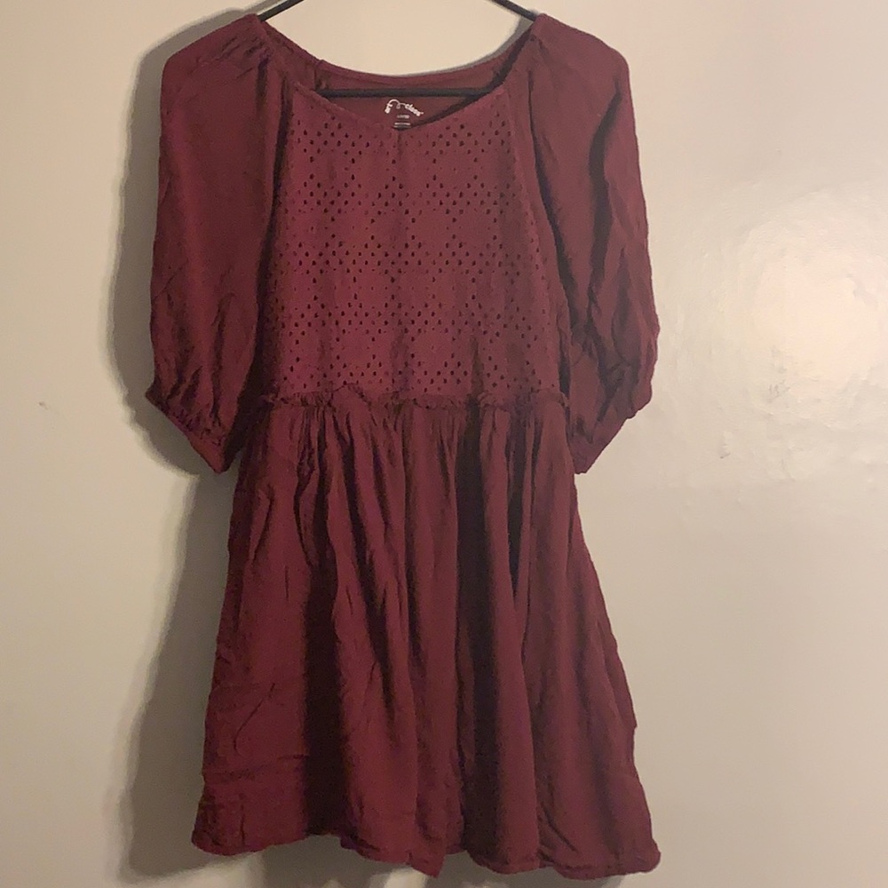 Girls maroon dress